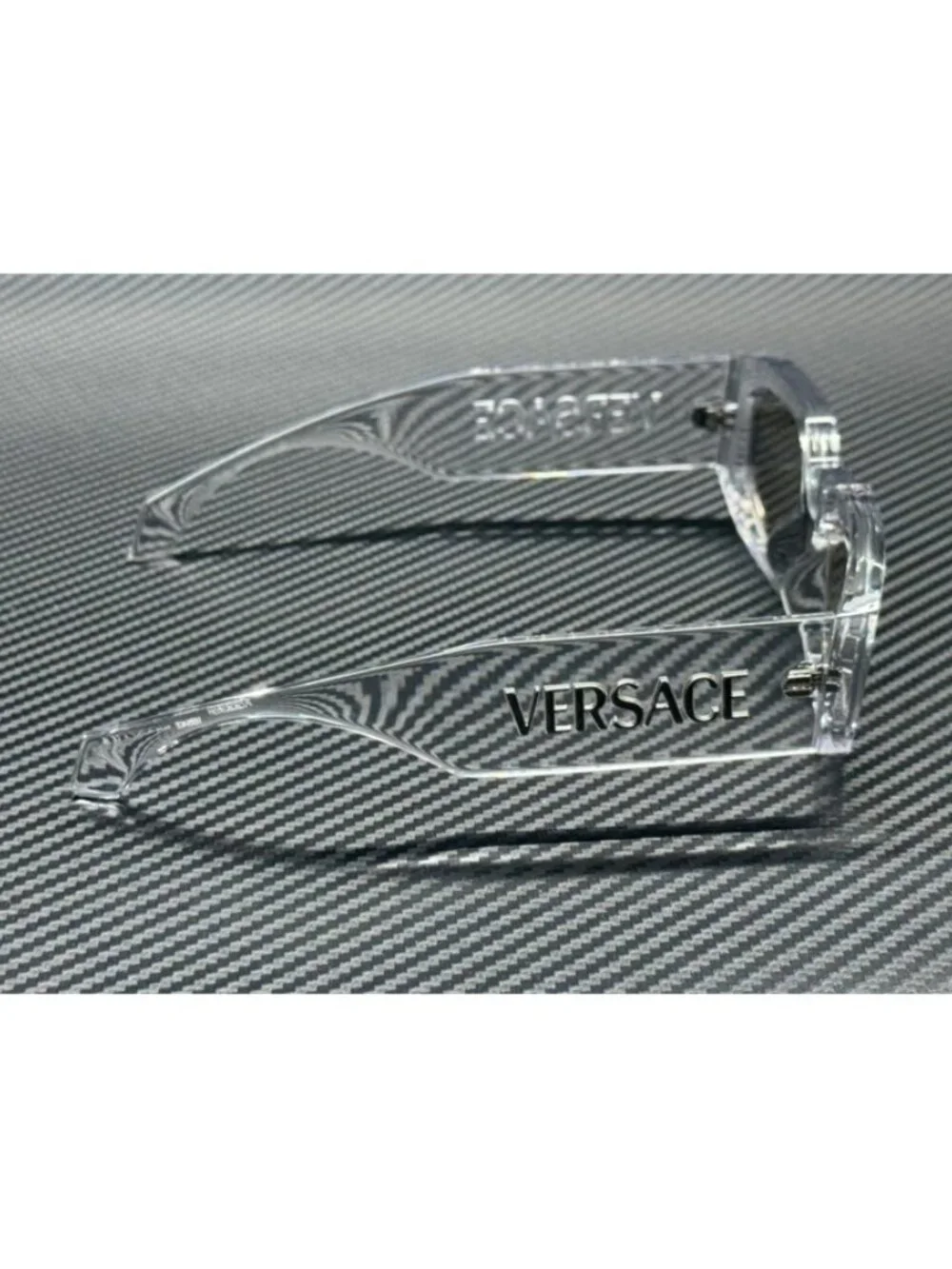 New Versace Men Transparent Sunglasses 55-18-140